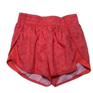 Athletic coral shorts with stretchy waistband, Girls Size large, 10–12 1381